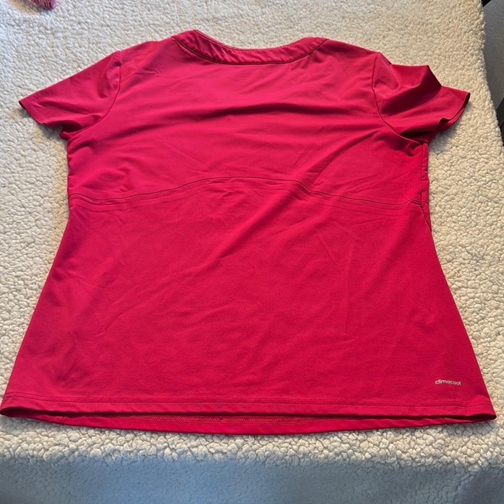 Adidas Pink Fitted Polo T-Shirt - Picture 4 of 5